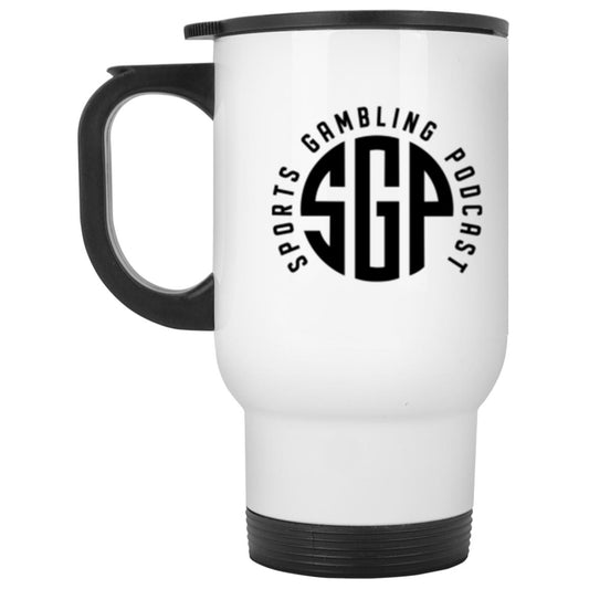 SGP White Travel Mug