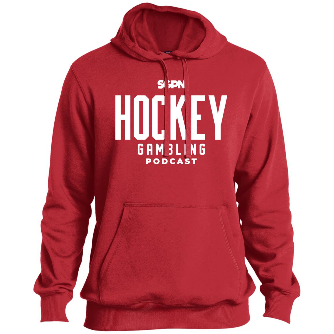 Hockey Gambling Podcast Pullover Hoodie (White Logo)