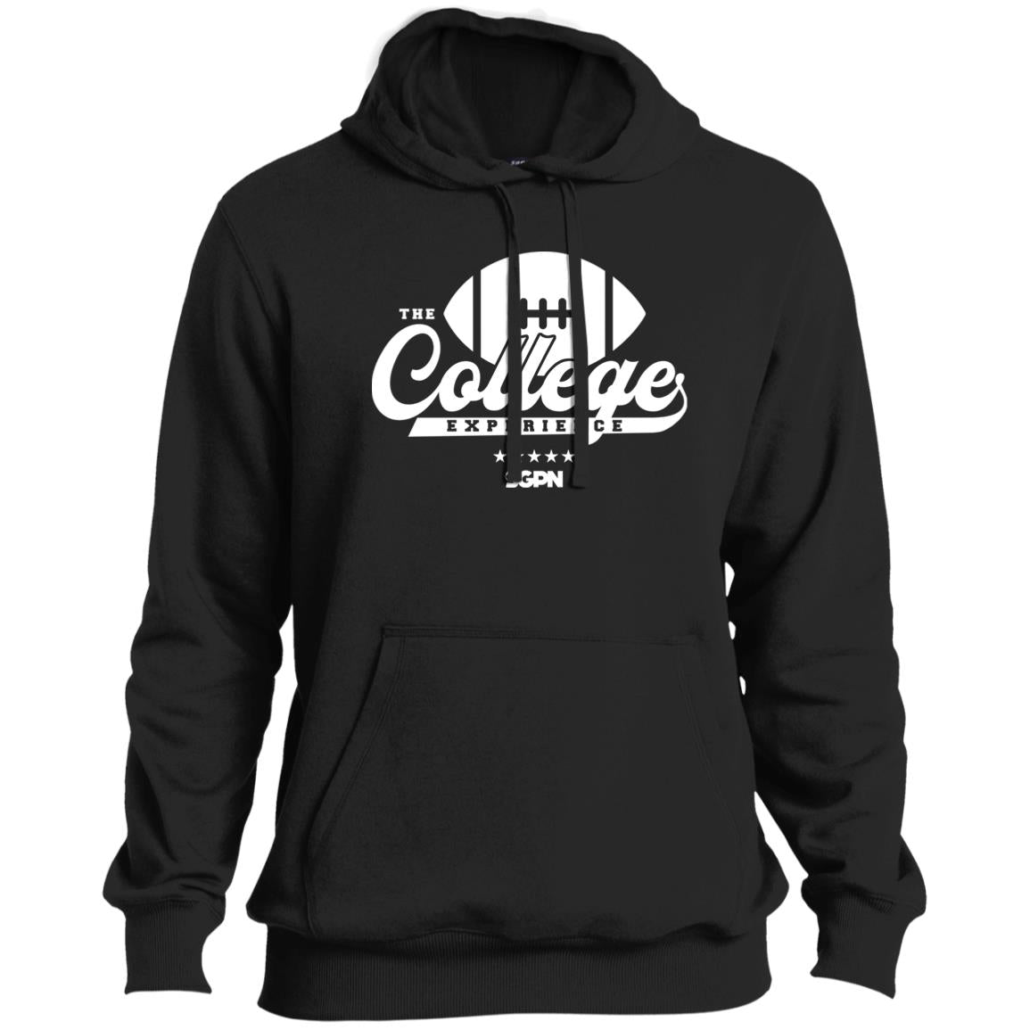 The College Experience Football Pullover Hoodie (White Logo)