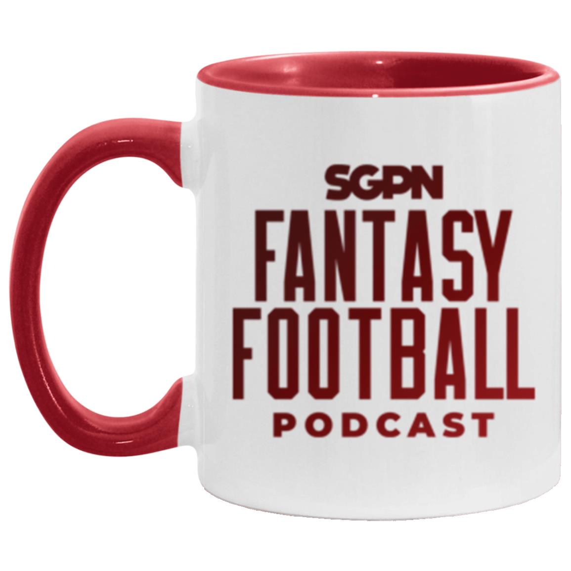 Fantasy Football Podcast 11 oz. Accent Mug