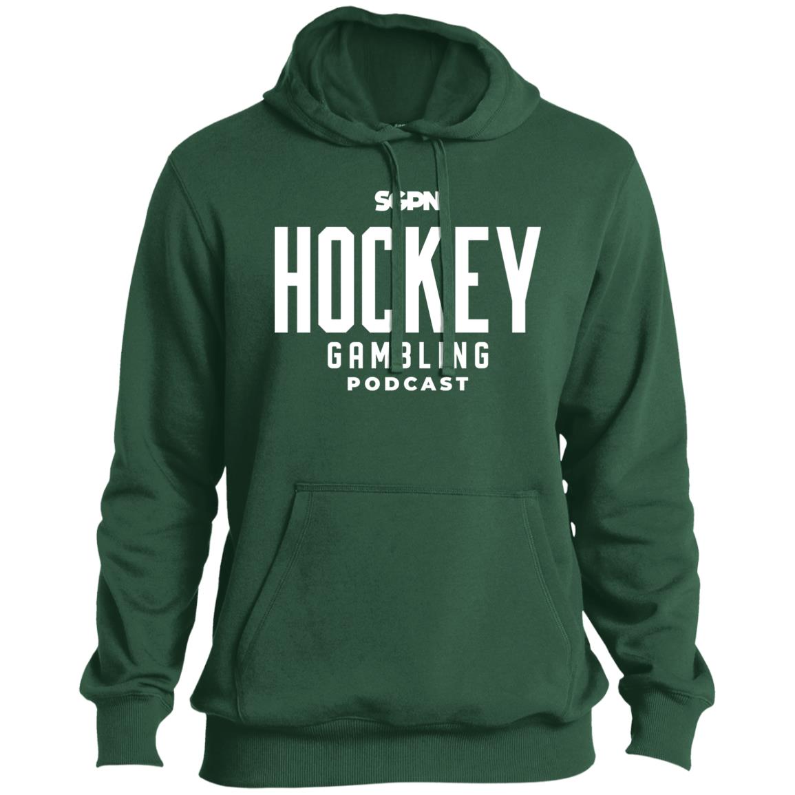 Hockey Gambling Podcast Pullover Hoodie (White Logo)