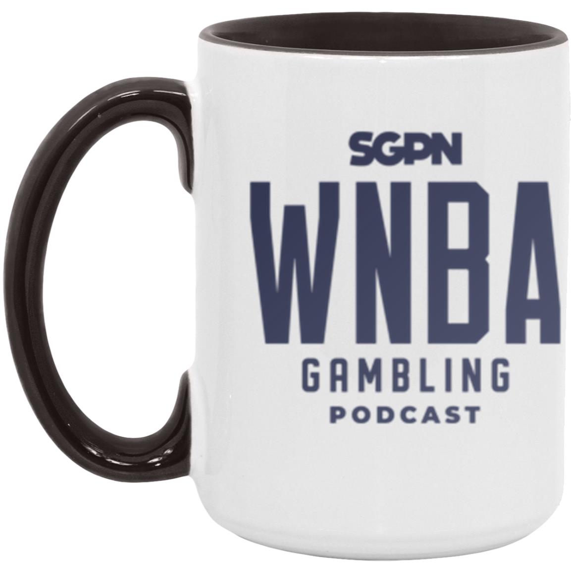 WNBA Gambling Podcast 15 oz. Accent Mug