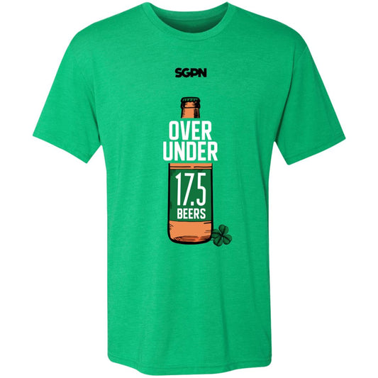 St. Paddy’s Over/Under 17.5 Beers - Triblend T-Shirt