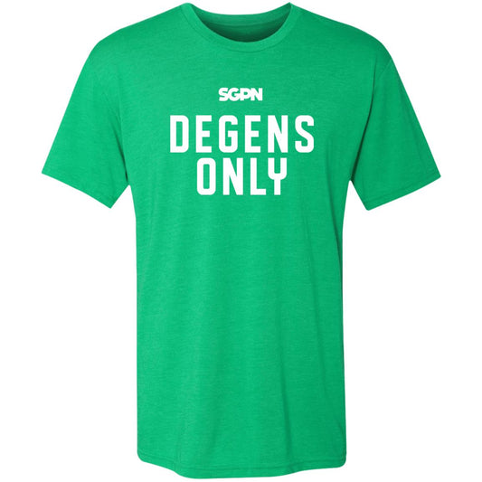 Degens Only - Men's Triblend T-Shirt (White Logo)