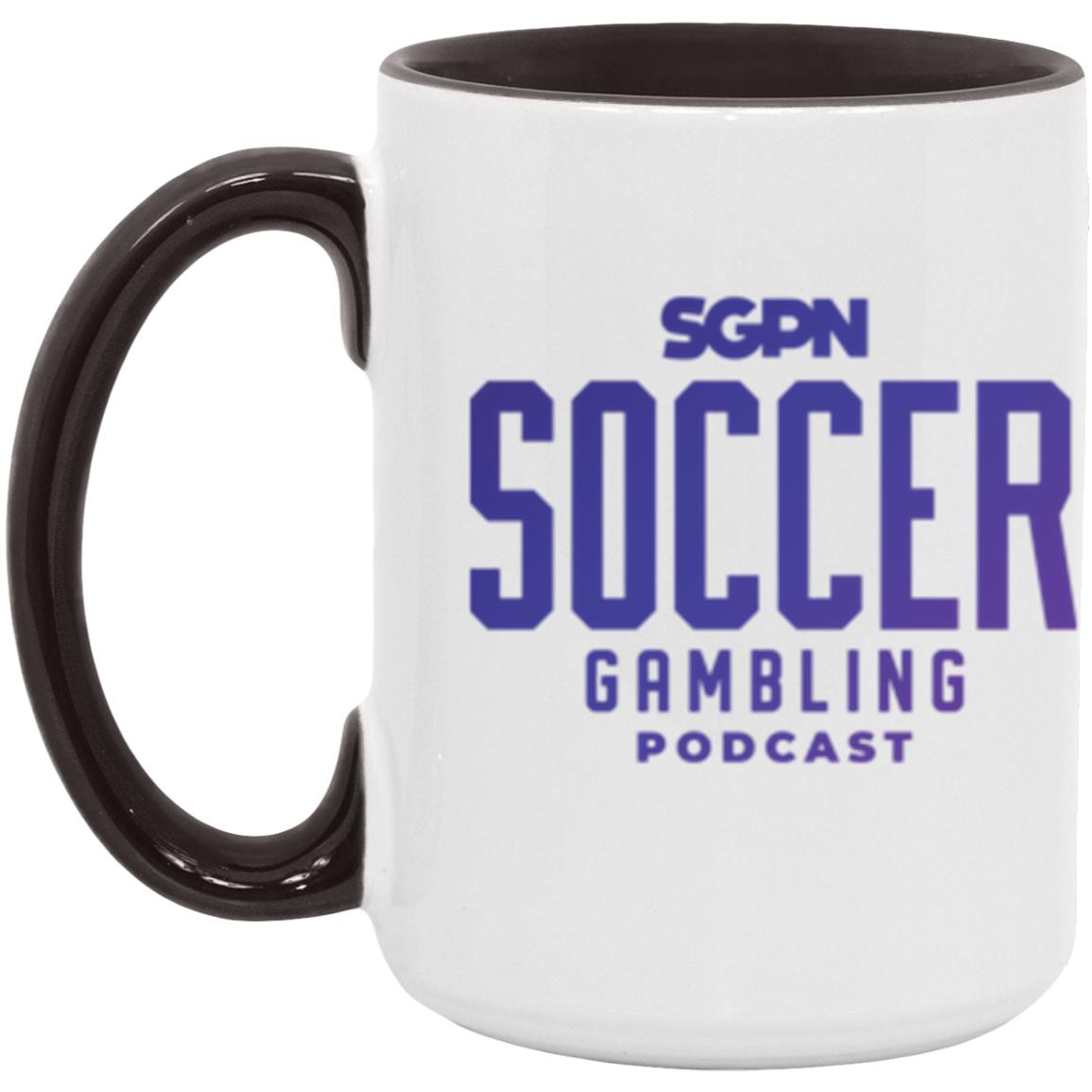 Soccer Gambling Podcast 15 oz. Accent Mug