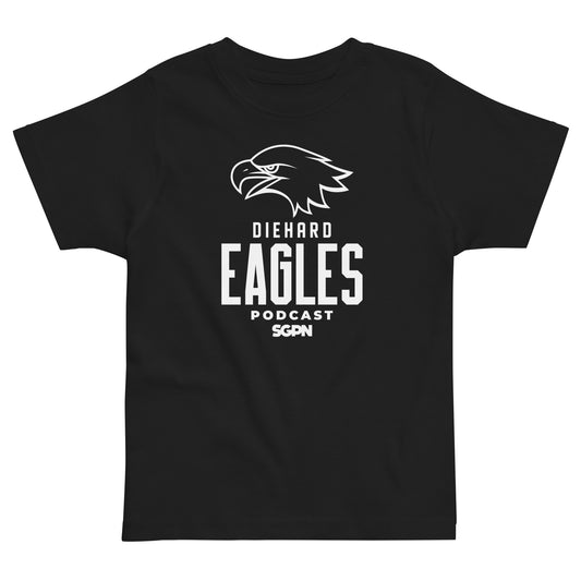 Diehard Eagles Podcast Toddler jersey t-shirt (White Logo)