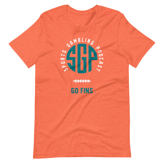 SGP - Go Fins - Sunday edition - Heather Orange Unisex t-shirt