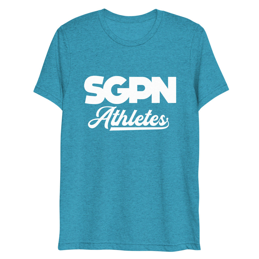 SGPN Athletes Short sleeve t-shirt (White Logo)