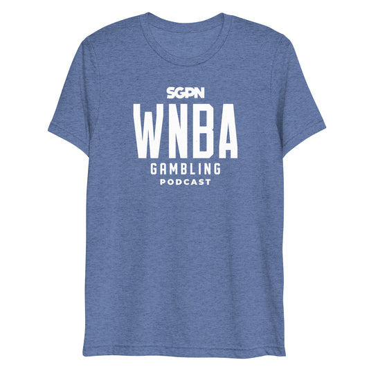 WNBA Gambling Podcast Short sleeve t-shirt (White Logo)