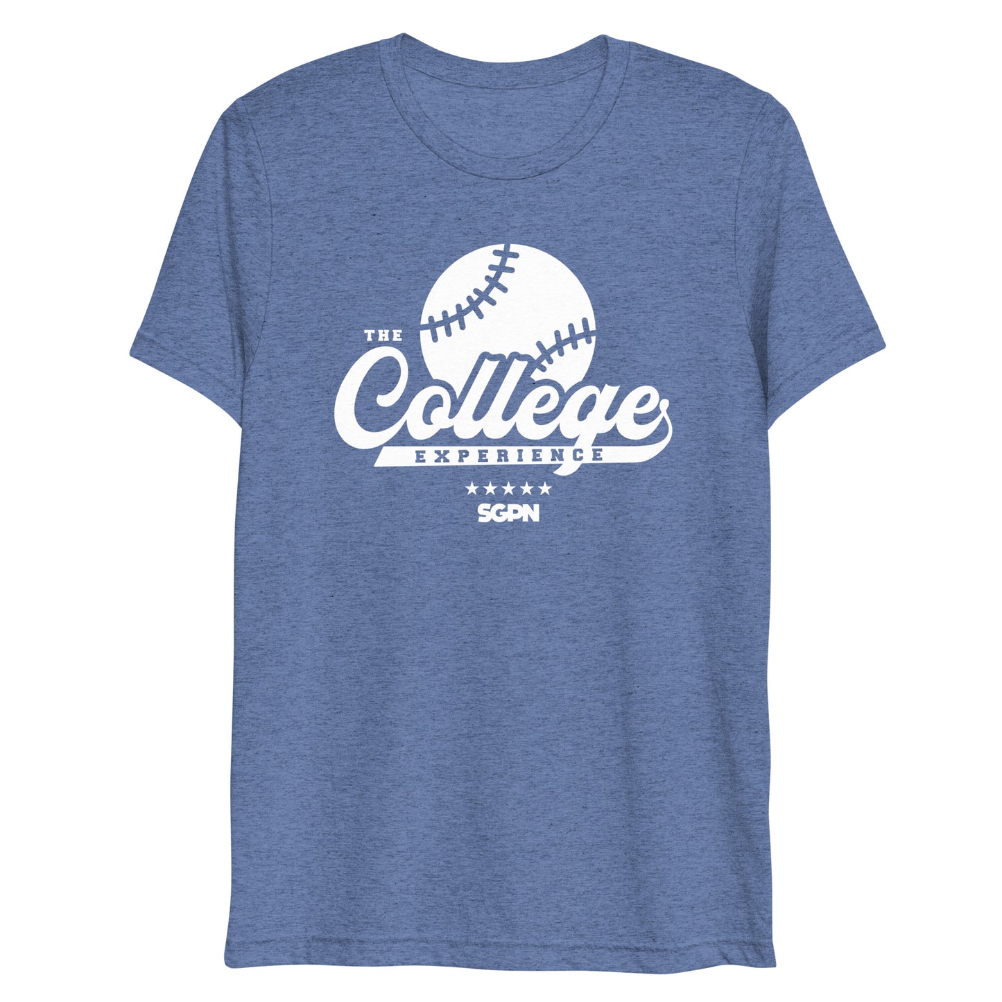 The College Experience Baseball Short sleeve t-shirt (White Logo)