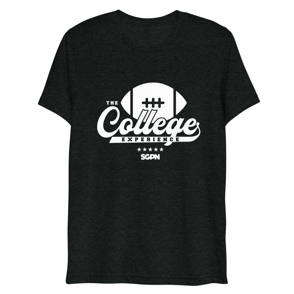 The College Experience Football Short sleeve t-shirt (White Logo)