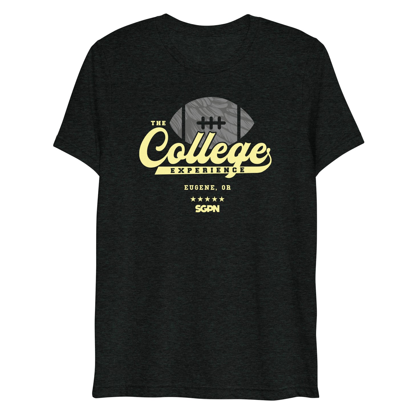 The College Football Experience - Eugene edition - Charcoal Black Short sleeve t-shirt