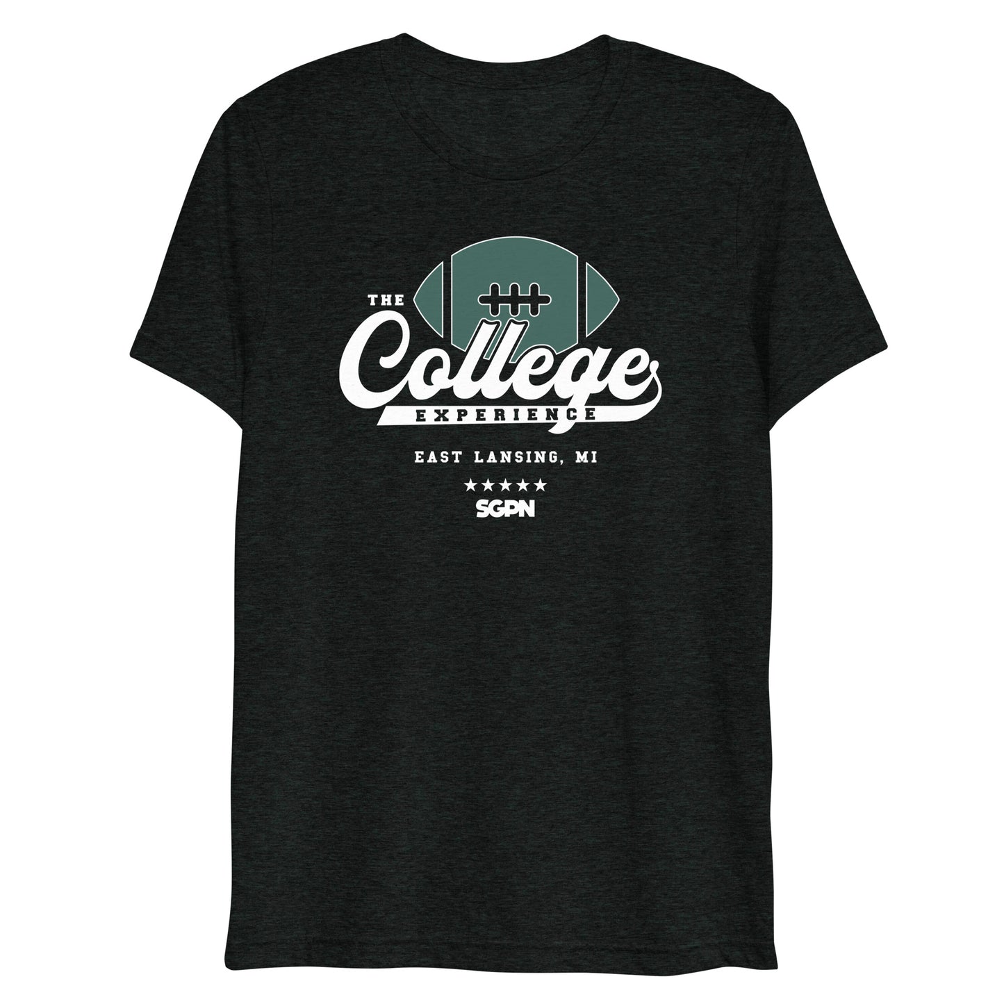 The College Football Experience - East Lansing edition - Charcoal Black Short sleeve t-shirt