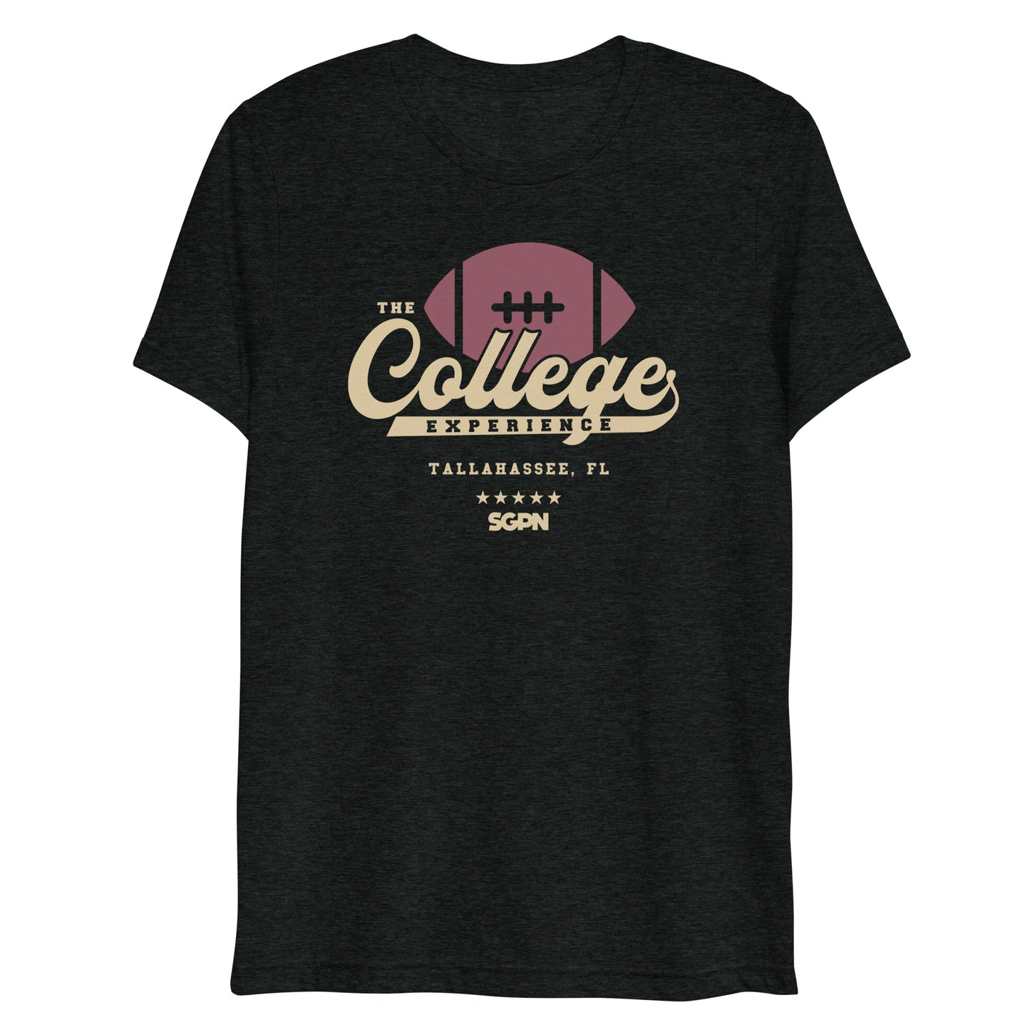 The College Football Experience - Tallahassee edition - Solid Black Short sleeve t-shirt