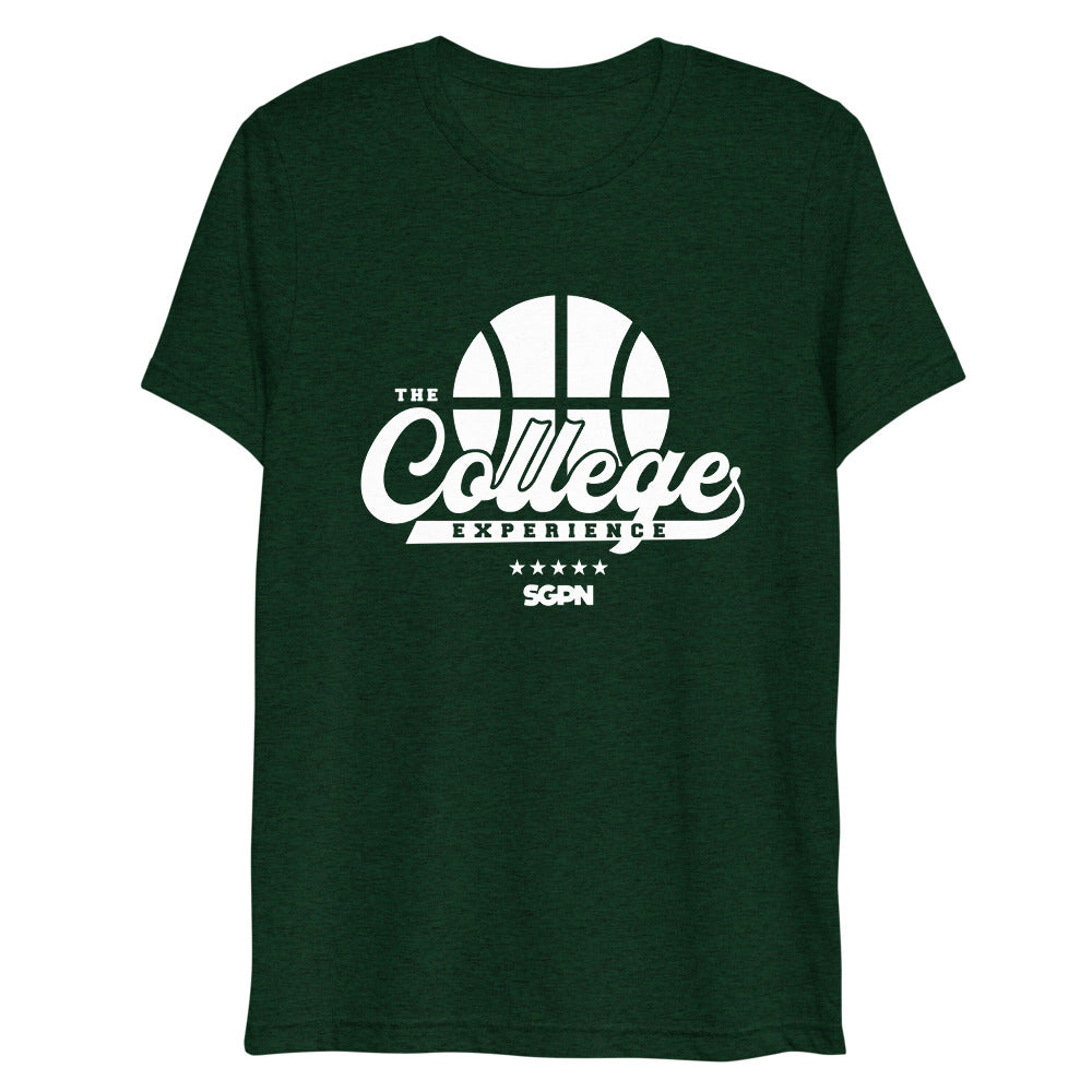 The College Experience Basketball Short sleeve t-shirt (White Logo)