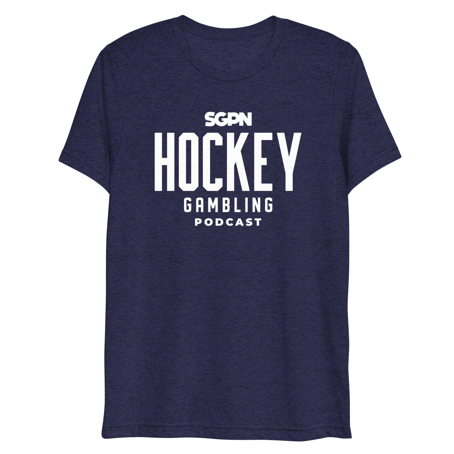 Hockey Gambling Podcast Short sleeve t-shirt (White Logo)