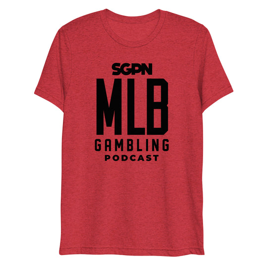 MLB Gambling Podcast Short sleeve t-shirt (Black Logo)