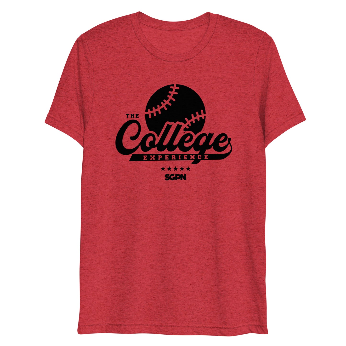 The College Experience Baseball Short sleeve t-shirt (Black Logo)