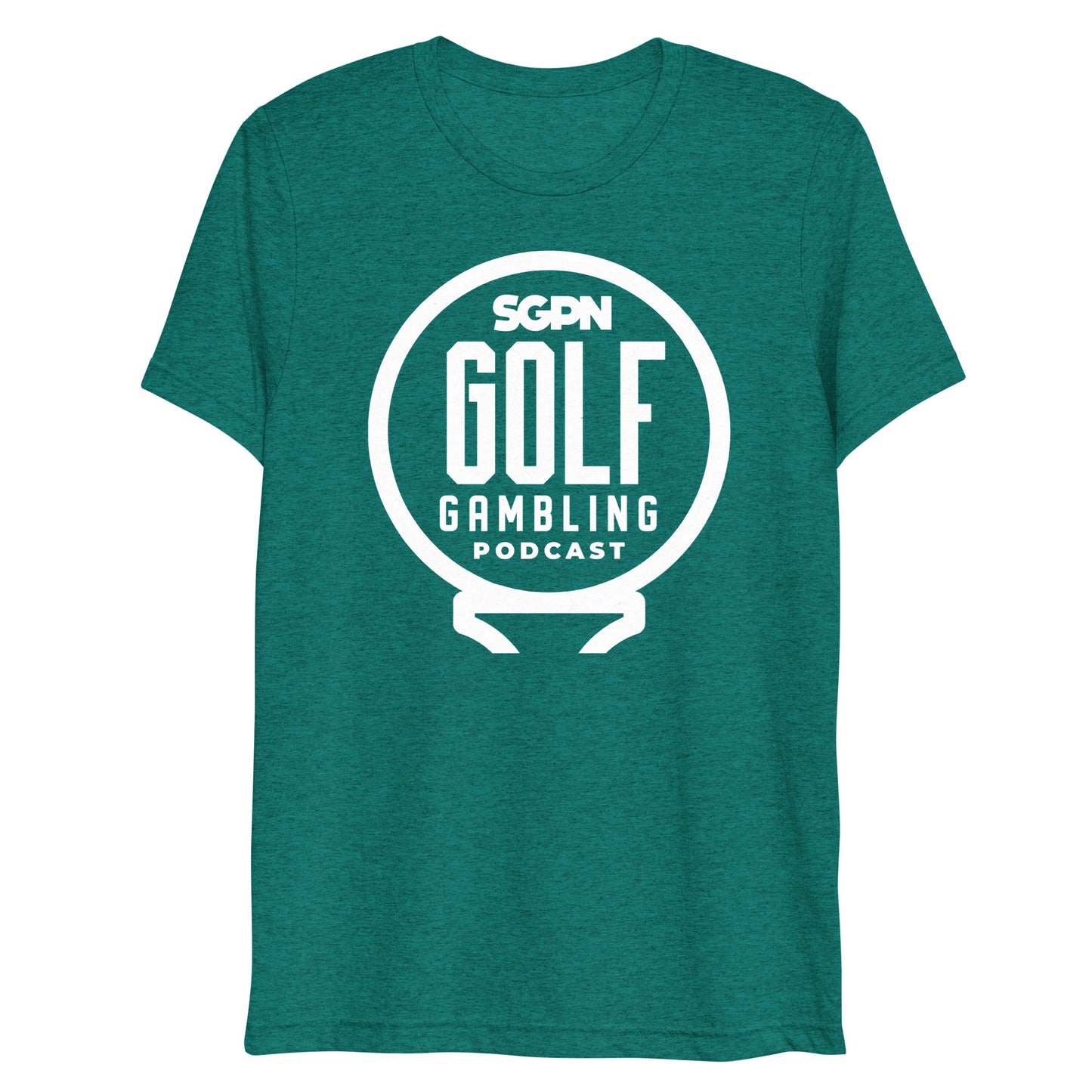 Golf Gambling Podcast Short sleeve t-shirt (White Logo)
