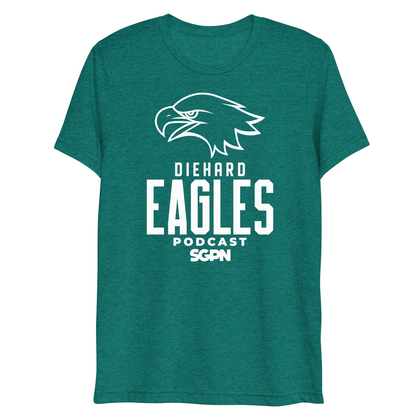 Diehard Eagles Podcast Short sleeve t-shirt (White Logo)