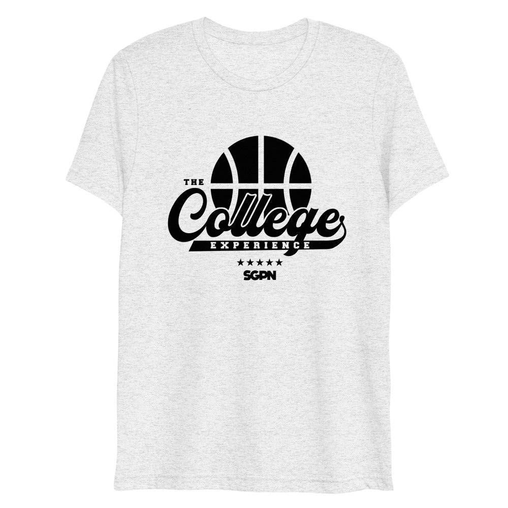 The College Experience Basketball Short sleeve t-shirt (Black Logo)
