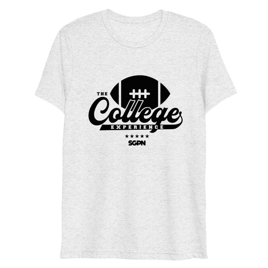 The College Experience Football Short sleeve t-shirt (Black Logo)
