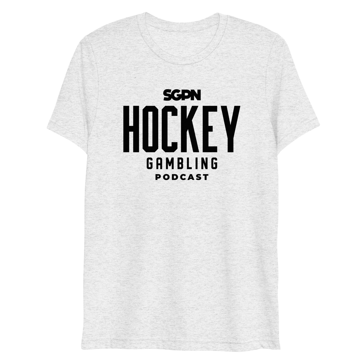 Hockey Gambling Podcast Short sleeve t-shirt (Black Logo)