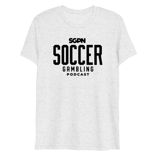 Soccer Gambling Podcast Short sleeve t-shirt (Black Logo)