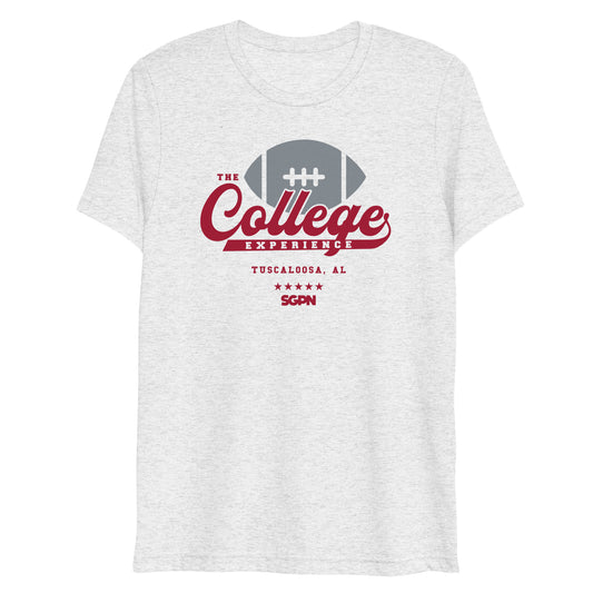 The College Football Experience - Tuscaloosa edition - White Fleck Short sleeve t-shirt