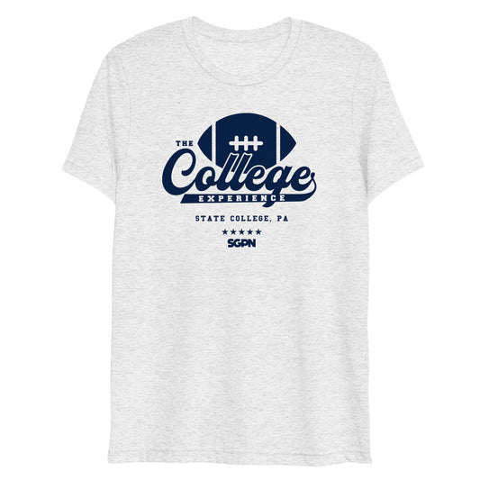 The College Football Experience - State College edition - White Fleck Short sleeve t-shirt